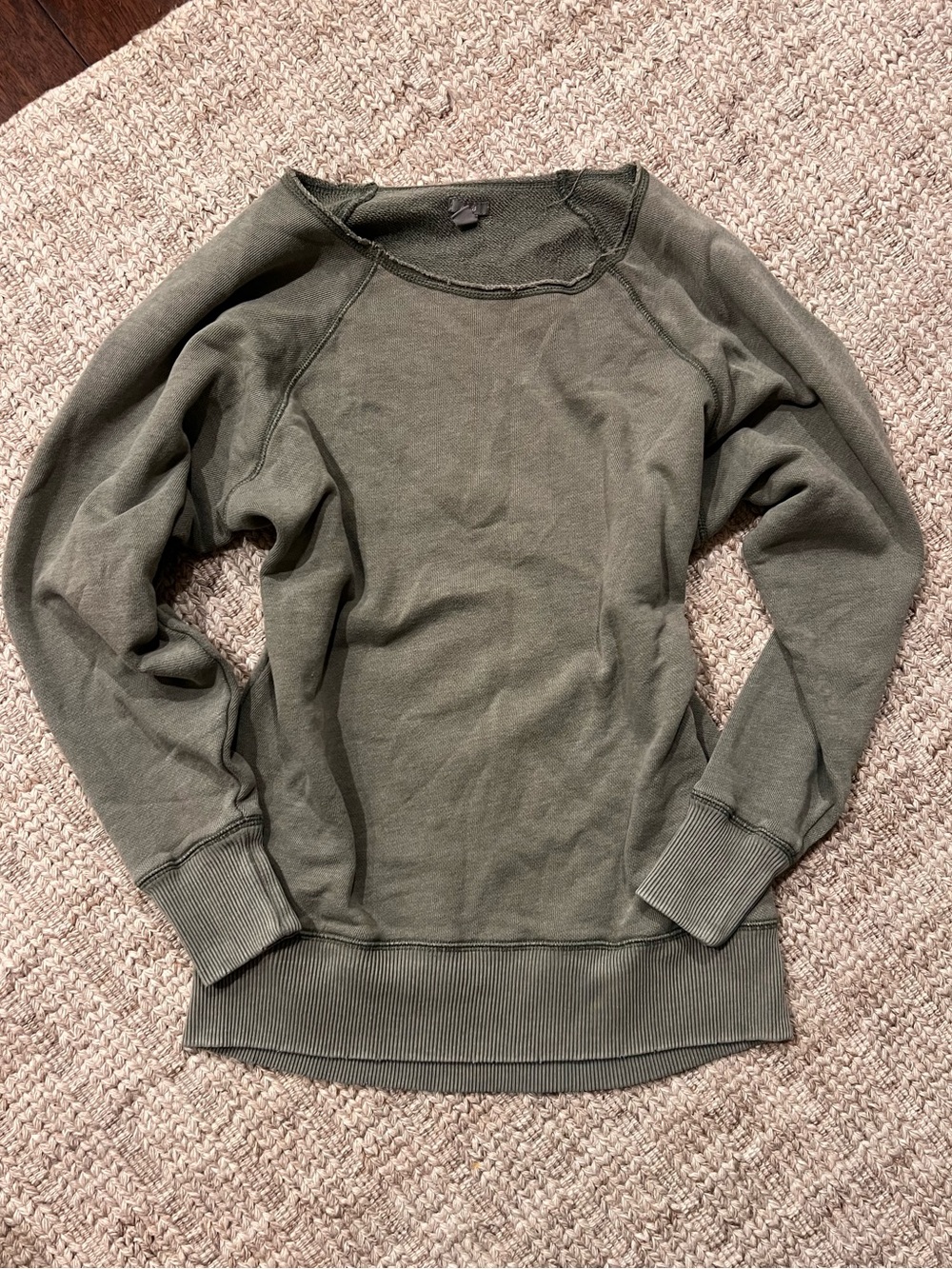 aerie Olive Green Crew Sweatshirt